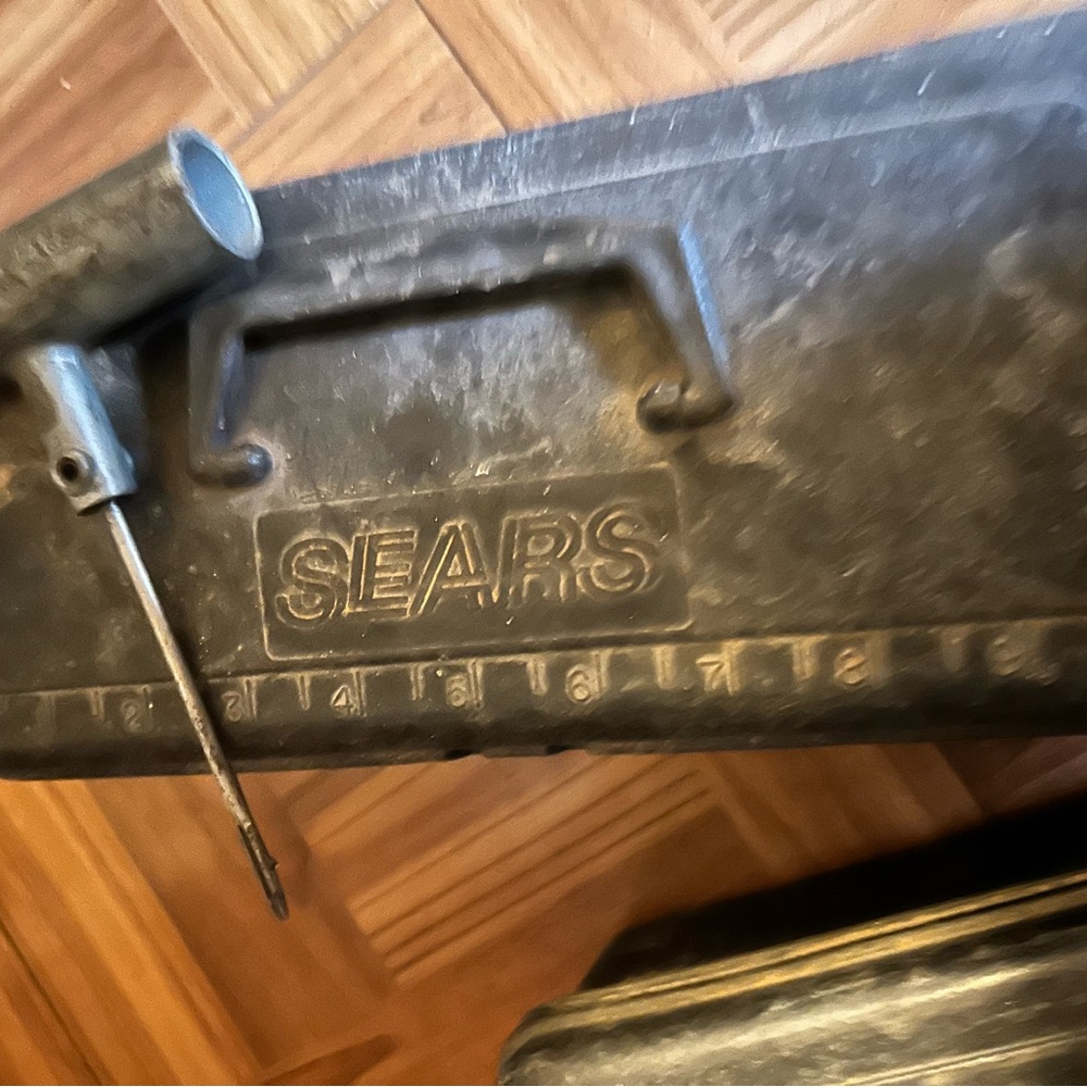 Tire repair tool;heavy duty. Sears plastic tool box